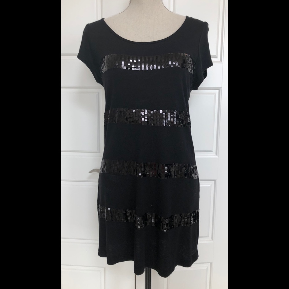 Black Sequins Tunic Sz. L
